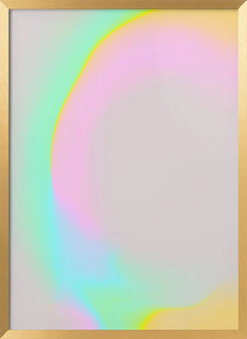 Pastel Glow Curve | Poster - Gold Frame Interior