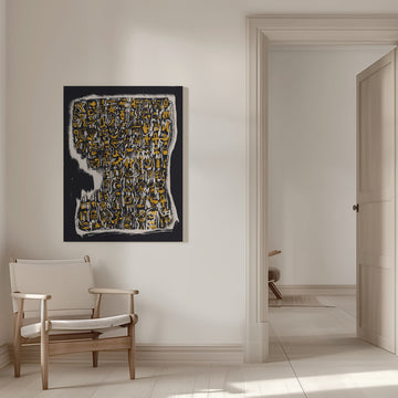 Golden Hieroglyphic Head | Canvas - Room Interior 1