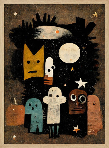 Celestial Facescape | Poster - Wood Frame Interior