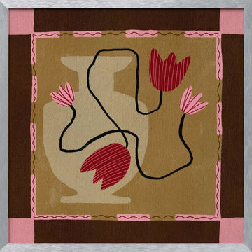 Out of Vase Blooms 4 | Poster - Silver Frame Interior