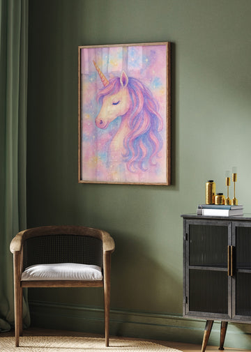 Dreamy Pastel Unicorn | Poster - Room Interior 2
