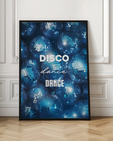 Blue Disco Dance Party | Poster - Room Interior 1