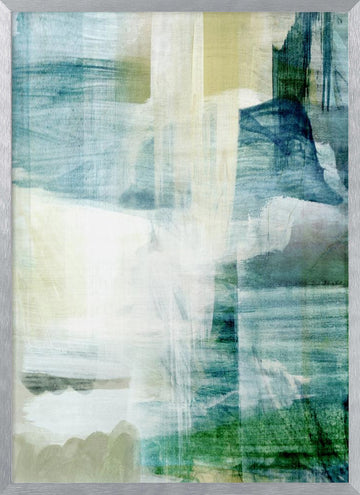 Serene Abstract Flow | Poster - Silver Frame Interior