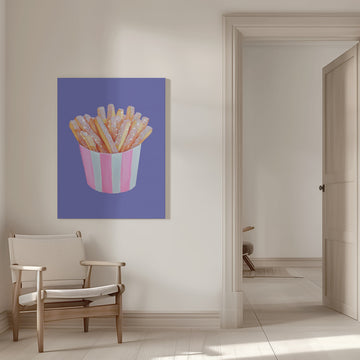Sparkly Pink Fries | Canvas - Room Interior 1