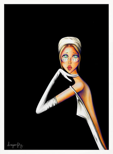Elegant Fashion Portrait | Poster - White Frame Interior