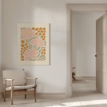 Soft Pink Peonies | Canvas - Room Interior 1