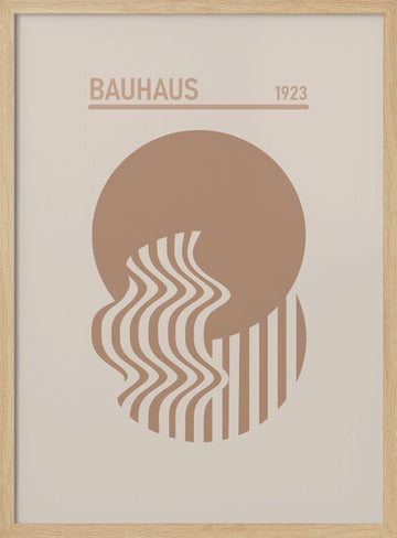 Bauhaus Geometric Abstract | Poster - Wood Frame Interior