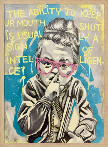 Quiet Intelligence Child | Poster - Wood Frame Interior