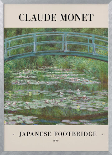 Japanese Footbridge 1899 | Poster - Silver Frame Interior