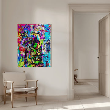 Vibrant Abstract Eye | Canvas - Room Interior 1