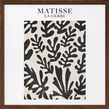 Leafy Shadows Dance | Poster - Walnut Frame Interior