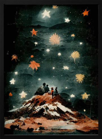 Starlit Reverie | Poster - Black Metal Frame Interior