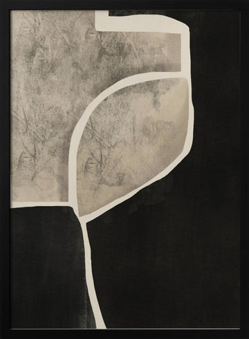 Textured Organic Shapes | Poster - Black Metal Frame Interior