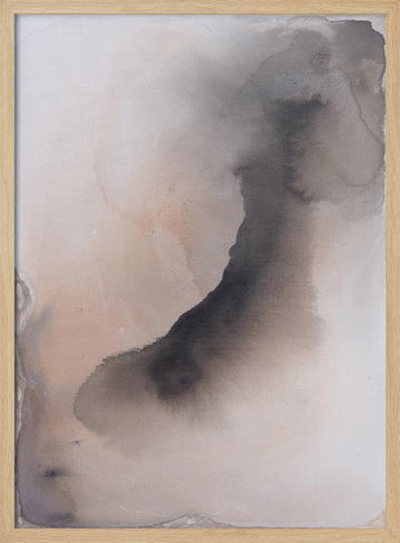 Soft Abstract Wash | Poster - Wood Frame Interior