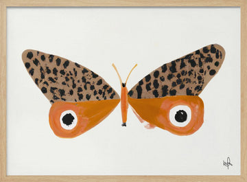 Orange Leopard Butterfly | Poster - Wood Frame Interior