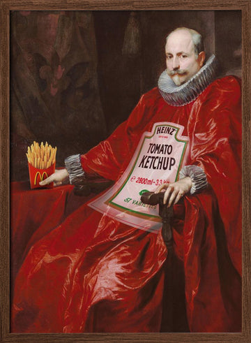 Sir Tomato | Poster - Walnut Frame Interior
