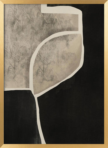 Textured Organic Shapes | Poster - Gold Frame Interior