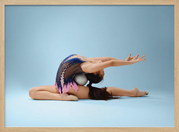 Graceful Rhythmic Gymnast Pose | Poster - Wood Frame Interior
