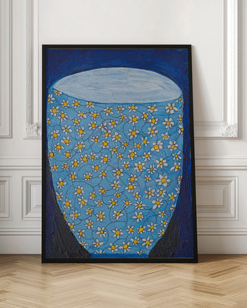 Blue Daisy Vase | Poster - Room Interior 1