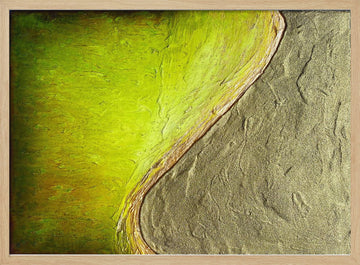 Vibrant Green Gold Texture | Poster - Wood Frame Interior