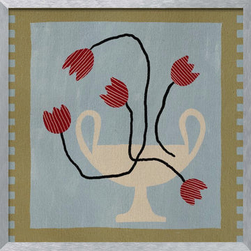 Out of Vase Blooms 6 | Poster - Silver Frame Interior