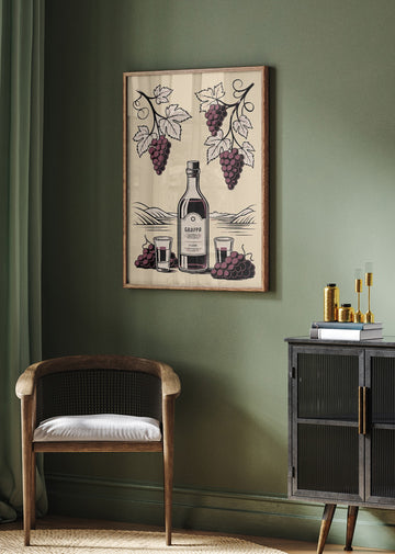 Grappa And Grapes | Poster - Room Interior 2