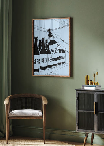 Cold Beer Grab | Poster - Room Interior 2