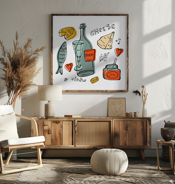 Porto Food and Wine Sketch | Poster - Room Interior 2