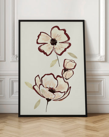 Elegant Blush Blooms | Poster - Room Interior 1