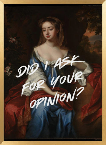Elegant Opinion Woman | Poster - Gold Frame Interior