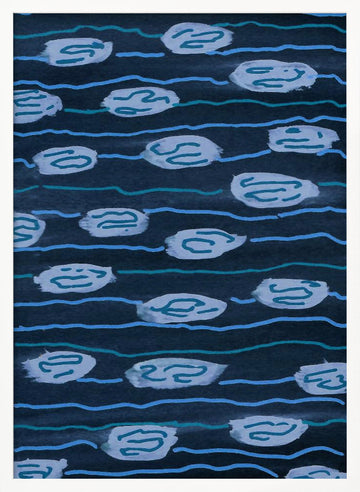 Blue Water Patterns | Poster - White Frame Interior
