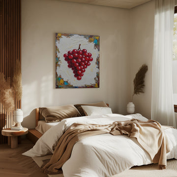 Vibrant Red Grapes | Canvas - Room Interior 2