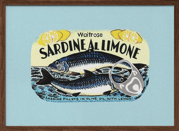 Lemon Sardine Can | Poster - Walnut Frame Interior