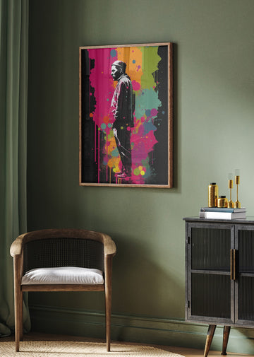 Vibrant Street Art Man | Poster - Room Interior 2