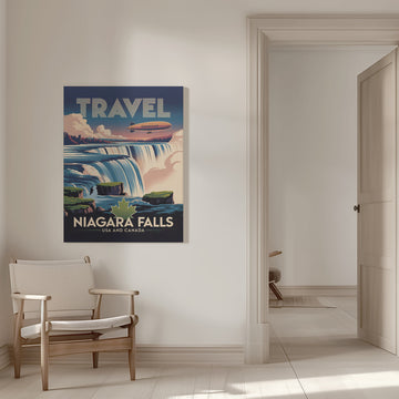 Majestic Niagara Falls Blimp | Canvas - Room Interior 1