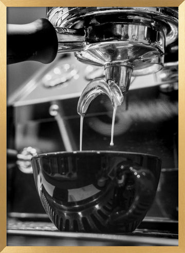 Fresh Espresso Brew | Poster - Gold Frame Interior
