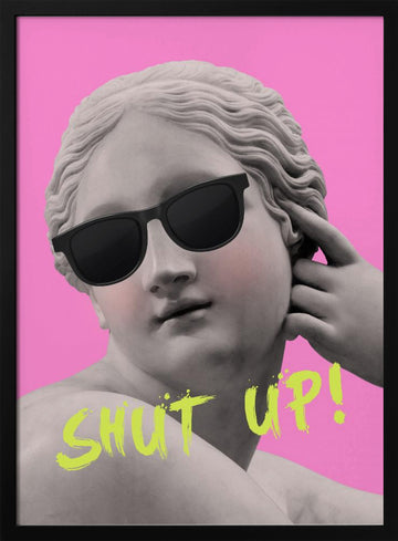 Sassy Statue Sunglasses | Poster - Black Metal Frame Interior