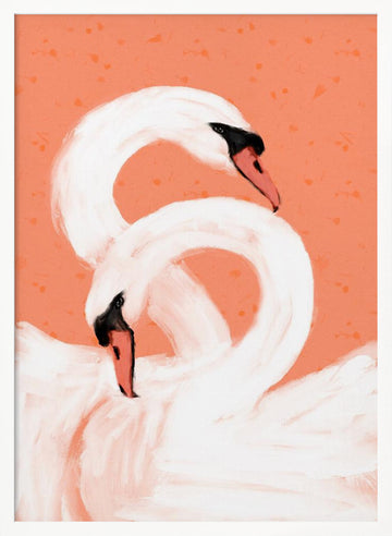 Graceful Swans | Poster - White Frame Interior
