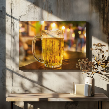 Golden Lager Night | Canvas - Room Interior 2