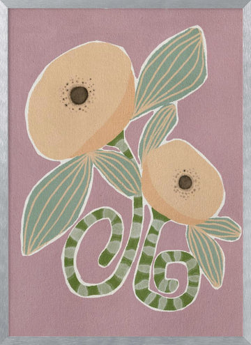 Delicate Bloom 14 | Poster - Silver Frame Interior