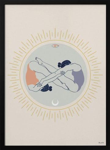Soulful Infinity Connection | Poster - Black Metal Frame Interior