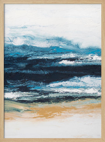 Abstract Ocean Layers | Poster - Wood Frame Interior