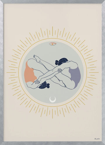 Soulful Infinity Connection | Poster - Silver Frame Interior