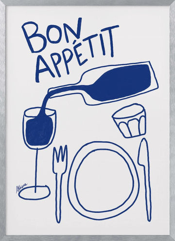 Bon Appetit | Poster - Silver Frame Interior