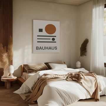 Bauhaus Geometric Balance | Canvas - Room Interior 2