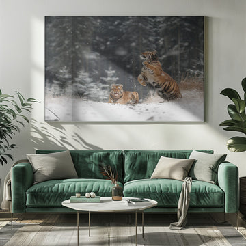 Siberian Winter Tigers | Poster - Room Interior 1