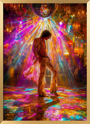 Vibrant Disco Groove | Poster - Gold Frame Interior