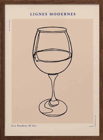 Lignesmodernesno05 | Poster - Walnut Frame Interior