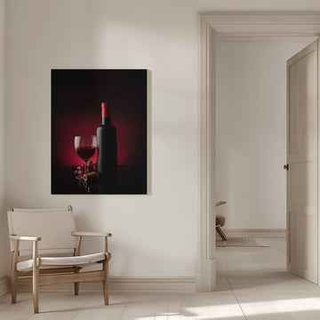 Elegant Wine Bottle Glass | Canvas - Room Interior 1