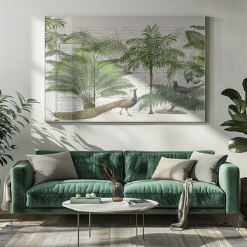 Tropical Map Wildlife | Poster - Room Interior 1